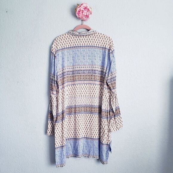 J. Jill Mixed Media Button Down Long Sleeve Tunic - Picture 9 of 9